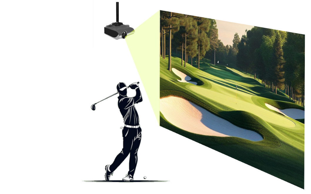 Golf-Beamer Schatten vorn
